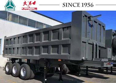 Blue Color 30CBM Heavy Duty Tipper Trailer To Transport Sand / Stone