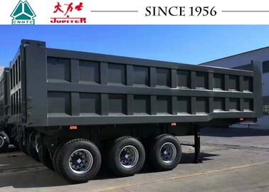 Blue Color 30CBM Heavy Duty Tipper Trailer To Transport Sand / Stone