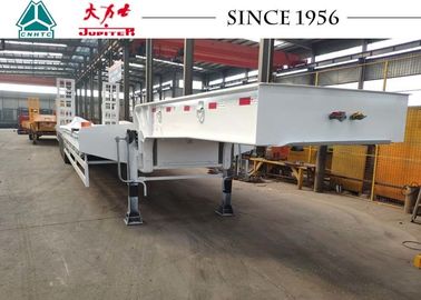 4 Axle 80 Tons 20/30/40FT Low Bed Truck Trailer With Spring Suspension